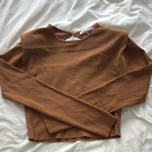 Endless Rose Brown Long Sleeve Top